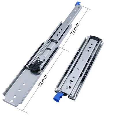 Sleidiau Drôr Dyletswydd Trwm 72 Modfedd Gyda Clo